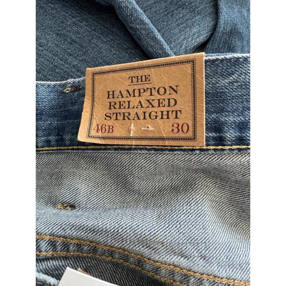 Polo Ralph Lauren Men’s 46BIG X 30L Hampton Relaxed Straight Stretch Blue Jeans - Picture 10 of 10